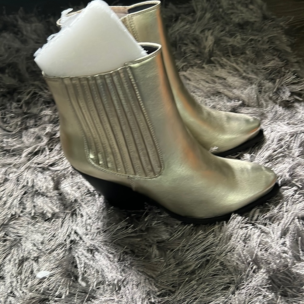 Gold western boots